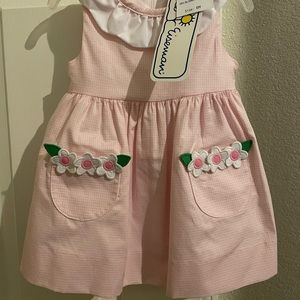 NWT Florence Eiseman 2 Piece Set - Pink with Flowers, includes bloomers.